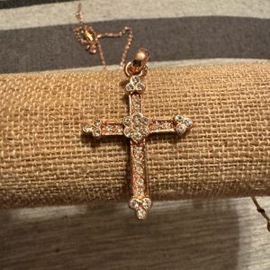 Rose Gold Color Cross